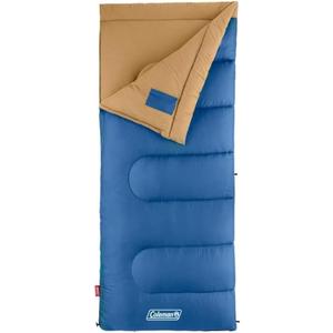 Coleman Brazos 20/30F Adult Cool-Weather Sleeping Bag with No-Snag Zipper & Stuff Sack, Machine Washable, Great for Camping, Traveling, Guests, & More