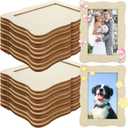 RHBLME 24 Pack Wooden Picture Frames 4x6, DIY Wood Picture Frames for Crafts, Unfinished Photo Frame for Birthday Party Christmas Halloween Thanksgiving New Year Gifts