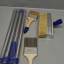 7" Deck Stain Brush Applicator with 60" Long Handle, 3" Paint Brush Included for Woodstains, Oils, Decking, Decking Stains, Deck Coatings, Fence Wall Furniture Paints