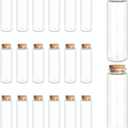 20-Pack 3.04 oz (90 ml) Glass Bottles with Cork Stoppers for Spell Bottles, Spice Jars, DIY Party Favors, Travel Memories & Plant Propagation Empty Recyclable Containers for Crafts, Kitchen,Dcor