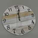 CHYLIN Wall Clock Silent Non Ticking Wall Clocks Battery Operated, Rustic Coastal Country Clock Decorative for Bathroom Kitchen(10 Inch) (B-white,brown,blue)