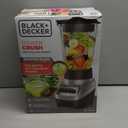 BLACK+DECKER PowerCrush Countertop Blender, 6-Cup Glass Jar, For Smoothies and More, Stainless Steel Blade, 4 Speed Settings to Puree, Crush Ice, Chop, Dice, and Pulse, Dishwasher Safe, 700W Motor