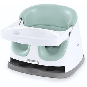 Ingenuity Baby Base 2-in-1 Booster Feeding and Floor Seat with Self-Storing Tray - Mist