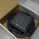 4 Inch Square Shower Floor Drain, Stainless Steel Black Shower Drain Kit with Flange, Floor Drain with Removable Grid Cover, Matte Black