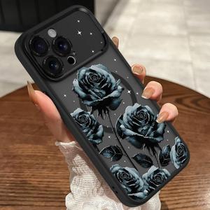 MOWIME Magnetic for iPhone 15 Pro Max Case, Compatible with Magsafe, Military-Grade Protection, Cute Rose Floral Shockproof Slim Translucent Matte Protective Rose Case for iPhone 15 Pro Max 6.7"