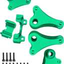 Front Rear Rocker Arms Upgrades Part for 1/16 E-REVO/Mini Slash,Aluminum Front Rear Rocker Arms Hops Ups,for 1/16 E-REVO 71076-3;Mini Slash 70054-1,Green