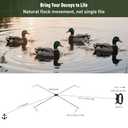 Duck Decoy Spreader and Jerk Rig for Waterfowl Hunting, Rustproof Tangle Free Duck Hunting Spreader for Natural Decoys Motion, Incl Adjustable Link Cord, 100ft Line Handle, Bungee (Black)