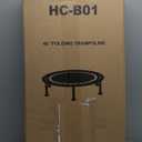 Stamina Folding Trampoline with Smart Workout App, Black - Portable Fitness Rebounder for Home Gym, Cardio & Strength Training, Jumping Exercise Equipment (One Size)