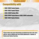 SUPALAND Key Fob Keyless Entry Fits for Toyota Camry 2002-2006 / Matrix Pontiac Vibe 2003-2008 / Sienna 1999-2003 /Solara 02-03 Remote Control Replacement GQ43VT14T 89742-AA030 4 Buttons