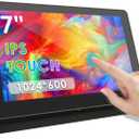 7inch Touch Screen Computer Monitor for Raspberry Pi, Portable IPS Monitor HDMI 1024 * 600 Touchscreen with Speakers, Second Monitor for Gaming Consoles/PC/Camera/Win OS