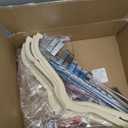 Cozymood Velvet Skirt Hangers - Pack of 24 - Velvet Hangers with Clips Ultra Thin Non Slip Velvet Pants Hangers Space Saving Clothes Hanger for Trouser, Skirts, Jeans, Dress (Beige)