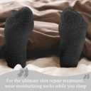 Janmercy 3 Pairs Aloe Socks Moisturizing Spa Infused Gel Sleeping Fuzzy Dry Feet Non Slip Lotion Socks for Women Men Repairing Softening Dry Cracked(Black, Dark Gray, Light Gray)