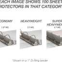 Samsill 200 Pack Sheet Protectors, 8.5x11 Inch Page Protectors for 3 Ring Binder, Standard Weight, Non-Glare Protector, Letter Size, Top Loading, Acid Free