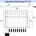 Skyflame Stainless Steel Electric Barbecue Shish Kabob Skewer Set with 9pcs Skewers, Automatic Rotating Skewer Turner with Adjustable Speed Motor and Adjustable Length Rotisserie BBQ Grill Rack