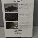 eoso TouchPad Keyboard case for 9", 9.7", 10.1", 10.2", 10.5", 10.9", 11" Tablets, 2-in-1 Bluetooth Wireless Keyboard with Touchpad, 7 Colors Backlit & Leather Folio Cover(Black)