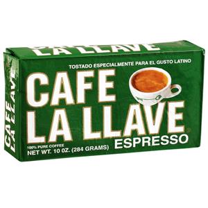 Café La Llave Espresso, Fine Grind, 100% Pure Coffee, Dark Roast, Rich and Aromatic, 4, 10-Ounce Bricks