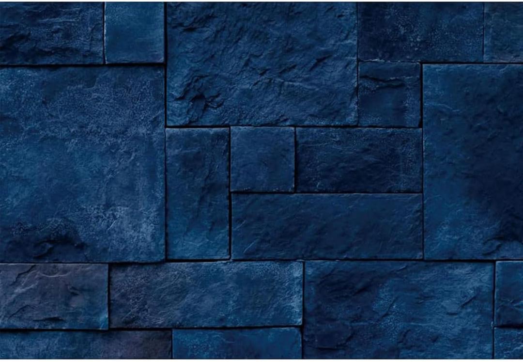 YongFoto 6x4ft Navy Blue Brick Wall Backdrop for Photography Vintage Old Brick Wall Baby Shower Photo Background Birthday Party Cake Table Adults Models Pet Photo Shoot Studio Props Home Wallpaper