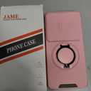 JAME for Samsung Galaxy S26 Ultra Case, Ring Holder Stand Kickstand, Slide Camera Cover with Screen Protector, Dual-Layer Shockproof Protective Magnetic Accessory Friendly S26 Ultra Phone Case, Pink