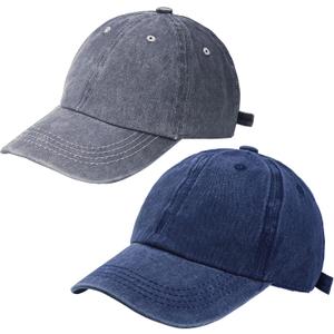 Kids Distresed-Washed Baseball Hat Infant Toddler Baby Boy Girl Hats Distresed for 2-8 Years (Gray), Pack of 1 