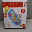 Baby Gyms Play Mats, Play Piano Gym Mat, Activity Mat for Tummy Time with 5 Infant Learning Sensory, Music and Lights for Newborns and Toddlers (Dark Blue)