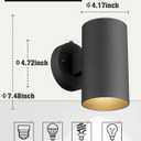 Ken & Ricky Dusk to Dawn Wall Lights, Outdoor Sconces Wall Lighting, Modern Exterior Light Fixture with Photocell Sensor for Porch Garage Patio Doorway Entryway House -1 Pack