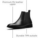 CGRRBW Men's Chelsea Boots Suede Leather Casual Boots for Men | Suede with Elastic Gores for Easy Slip-on, Perfect for Casual Wear, Office or Dress Occasions (10, Black)