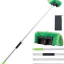Car Wash Brush with Long Handle, 60'' Soft Bristle Cleaning Brush, Car Cleaning Brushes, Carwash Brushes for SUV, RV, Boat, Truck, House Siding, Sweep Snow, Green