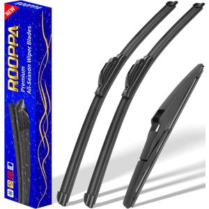 3 wipers Replacement for 2020-2022 2023 Toyota highlander, Windshield Wiper Blades Original Equipment Replacement - 26"/18"/10" (Set of 3) U/J HOOK
