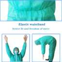 2 x Hazmat Suits,10 Colors Options Disposable Protective Coveralls, Paint Suit with Elastic Wrists Ankles and Hood (Green, XXL)