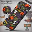 Case for iPhone 16 Halloween Ghost Pumpkin Design,Black Matte Soft Slim Fit TPU Anti-Scratch Shockproof Protective Cover Phone Case for iPhone 16 (pumpkin spider web)