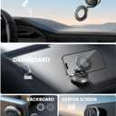 Lamicall Car Phone Mount - [70 LBS Strongest Suction] for Magsafe Car Mount, 360 Adjustable Suction Cup Phone Mount Dashboard Windshield Vacuum Magnetic Phone Holder for Car Silver