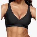 Vertvie Jelly Wireless Bras for Women Push Up Plunge Seamless T-Shirt Bras No Underwire Supportive Full Coverage Bralettes. Size XS