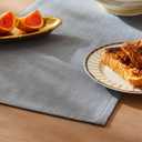 ZeeMart Rustic Cotton Linen Table Runner, 13x72 Inches Blue Ashes, Farmhouse Style Blue Grey Table Runners 72 Inches Long, Washable Kitchen Dining Table Decoration for Home Party Decor