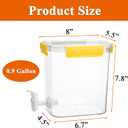 Elsjoy 2 Pack 0.9 Gallon (3.5 L) Plastic Drink Dispenser with Spigot, Fridge Beverage Dispenser Cold Drink Container for Iced Tea, Lemonade, Party, 𝟖" 𝐱 𝟓.𝟓" 𝐱 𝟕.𝟖"