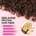 REECHO Curly Hair Extensions - 4PCS 18" GoGo Curly Clip in Hair Extensions 100% Super Protein Hairpieces with Invisible Lace Weft Silky Soft Natural Look for Women - Golden Brown