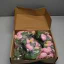 Artificial Peony Flowers, 4Pcs Silk Peonies Fake Peony Bouquets for Home Wedding Office Party Decor (Pink)