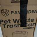 PAWZIDEA Dog Poop Trash Can Outside Odor Control, 3.1Gallon Pet Waste Trash Can Outdoor Waterproof, Dog Poop Container Bin Outdoor Garbage Can with Lid, 7.8in Activated Carbon Filter Pet Waste Station