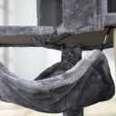 YUNIQUE Cat Tree with Cat Condo and Big Hammock, Grey