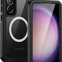 Lanhiem Magnetic for Samsung Galaxy S23+ Plus Phone Case, IP68 Waterproof Dustproof Case with Built-in Screen Protector, Rugged Full Body Protective Cover for Galaxy S23 Plus 6.6 Inch, Black