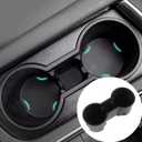 Car Cup Holder Insert Compatible with Cadillac XT5 XT6 CT4 2020-2025 TPE Removable Center Console Cup Holder Storage Box Interior Accessories
