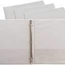 White Vinyl Standard 3-Ring Binders, 1-Inch, for 8.5" x 11" Sheets, with Inside Pockets, 4-Pack