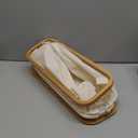 Toilet Paper Storage Box, Toilet Paper Basket with Lid, Bathroom Toilet Paper Storage Box, Freestanding Storage Rack, Holds 9 Rolls (Off-White)