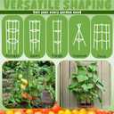 Threehoney 50 Pcs Stake Arms for Tomato Cage 11 Inch Expandable Trellis Connectors 11mm Diameter Garden Plant Stake Arms for Tomato Cage Vegetable Climbing Plants Attach