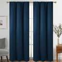 Diraysid Navy Blue Blackout Curtains for Bedroom and Living Room Thermal Insulated Room Darkening Curtains Drapes, 42 x 84 inch, 2 Panels