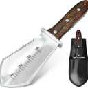 4-in-1 Hori Hori Garden Knife Heavy-Duty Small Gardening Trowel, for Quick Digging, Cutting, Weeding