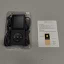 MP3 Player with Bluetooth 5.0, 1.8 inch Screen Portable Music Player with HD Speaker, HiFi Music Supports FM Radio, Voice Recorder, Supports Expanded Up to 128GB(Black, 32GB)