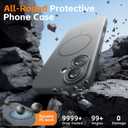 2 x Magnetic for iPhone 17 Case, [Matte Solid Color] [Full Camera Protection] Protective Case for iPhone 17 - Deep Gray