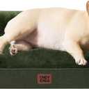 EHEYCIGA Orthopedic Dog Bed for Medium Dogs, Waterproof Memory Foam Medium Dog Beds with Sides, Non-Slip Bottom and Egg-Crate Foam Pet Couch Bed with Washable Removable Cover, Dark Green (30.0"L x 20.0"W x 6.5"Th)