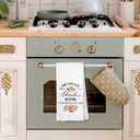 Voatok Abuela Floral Kitchen Towels, Abuela Gifts for Christmas Birthday from Grandkids Hand Towels, Best Grandma Gifts from Granddaughters Grandsons Dish Tea Towels for Kitchen, 16x24 Inches