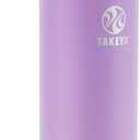 Takeya Actives Water Bottle with Spout Lid - Bottle with Double Stainless Steel Insulation - Dishwasher Safe & BPA-Free - Bottle with Spout Lid & Removable Bumper - 22 oz, Lilac